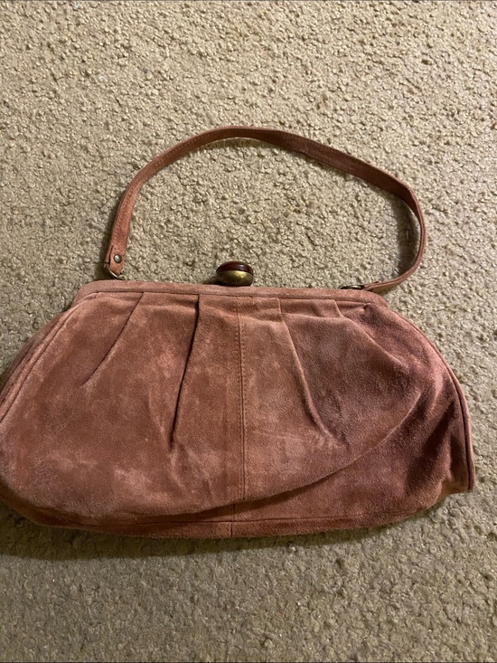 LK Bennett Handbags - LK Bennett Rose Suede Pleated Shoulder Bag